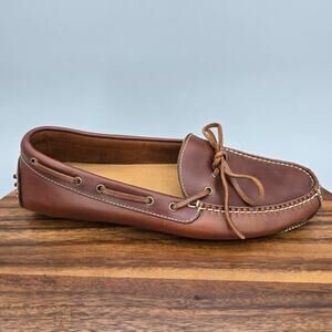 Cole Haan Shoes Men's 9.5 D Brown Leather Gunnison Lace Up Moc Driving Loafers